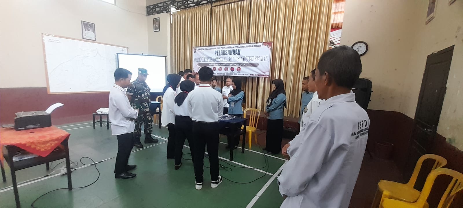 Pelaksanaan Ujian Sekdes Desa Semen Kecamatan Wonoboyo Kabupaten Temanggung